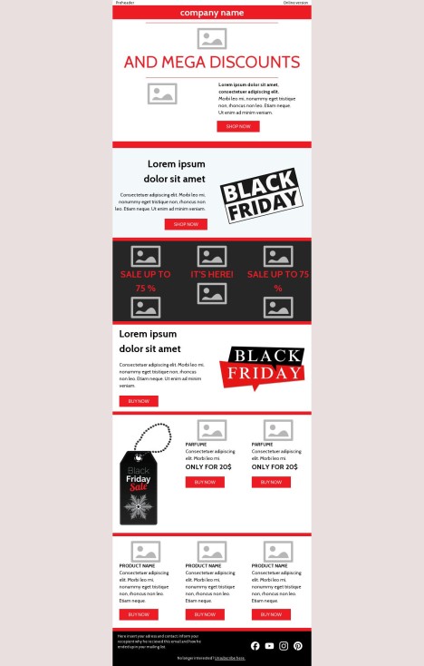 Email template preview of template: Deal Day Dream: Cyber Monday Edition