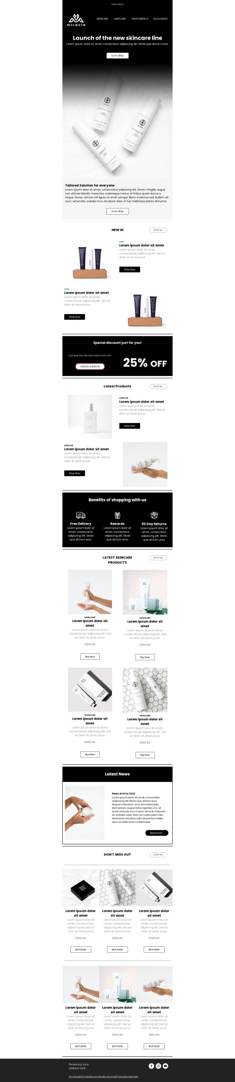 Email template preview of template: Launch your New Product