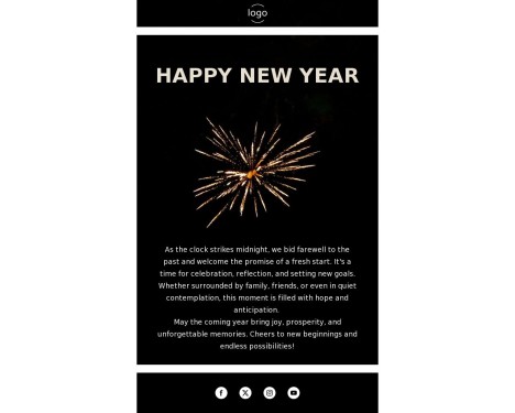 Email template preview of template: Happy new year