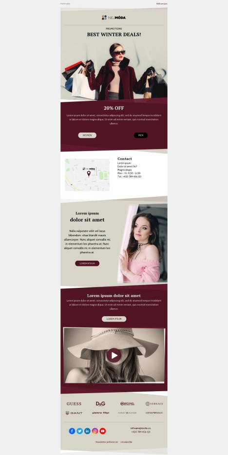 Email template preview of template: Best Winter Deals