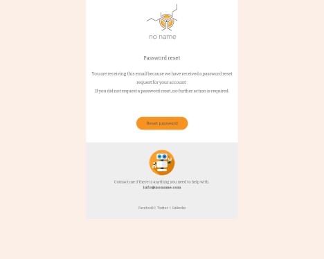 Email template preview of template: Transactional - password reset