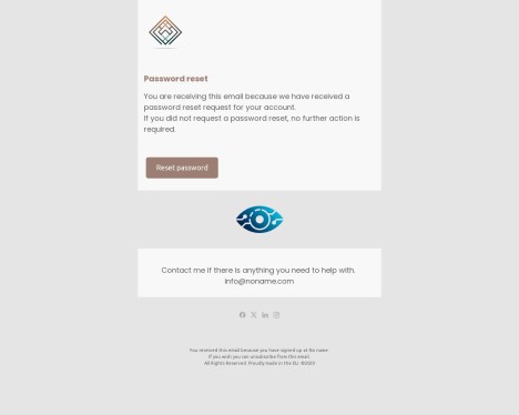 Email template preview of template: Transactional - password reset