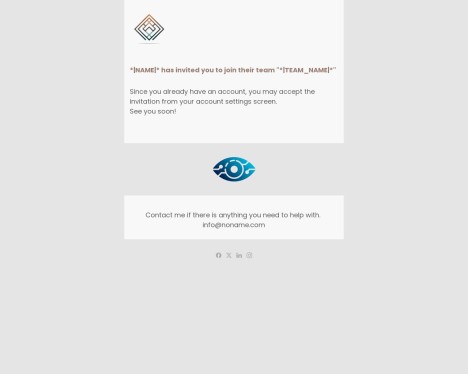 Email template preview of template: Transactional - team invitation