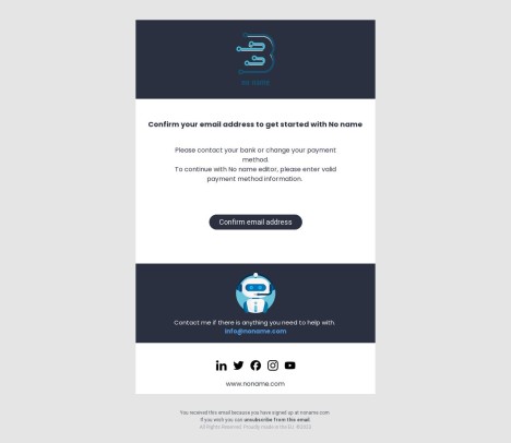 Email template preview of template: Transactional - verify email