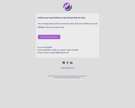 Email template preview of template: Transactional - verify email