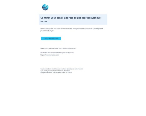 Email template preview of template: Transactional - verify email