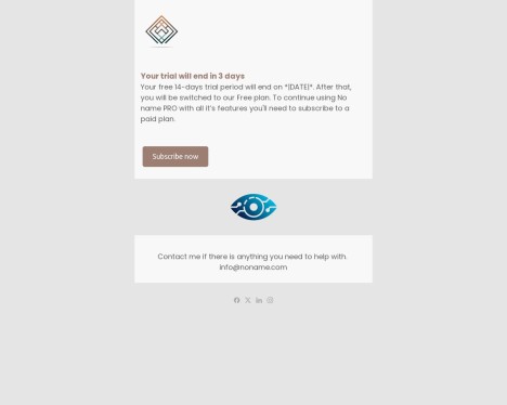 Email template preview of template: Trial expiring