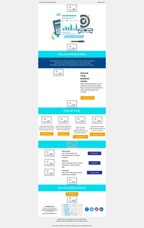 Email template preview of template: Business Plan
