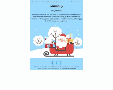 Email template preview of template: A Merry Christmas Message from Our Team
