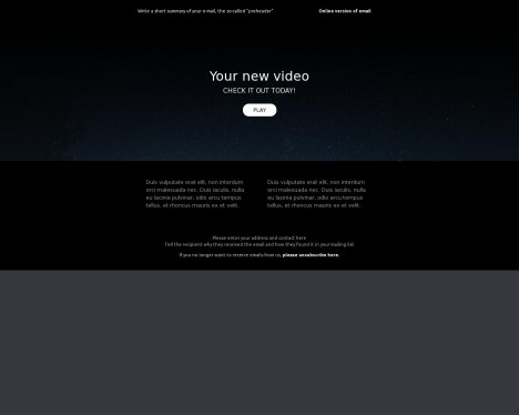 Email template preview of template: Check out this Video