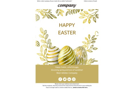 Email template preview of template: Bunny Bargains: Hop into Easter Deals