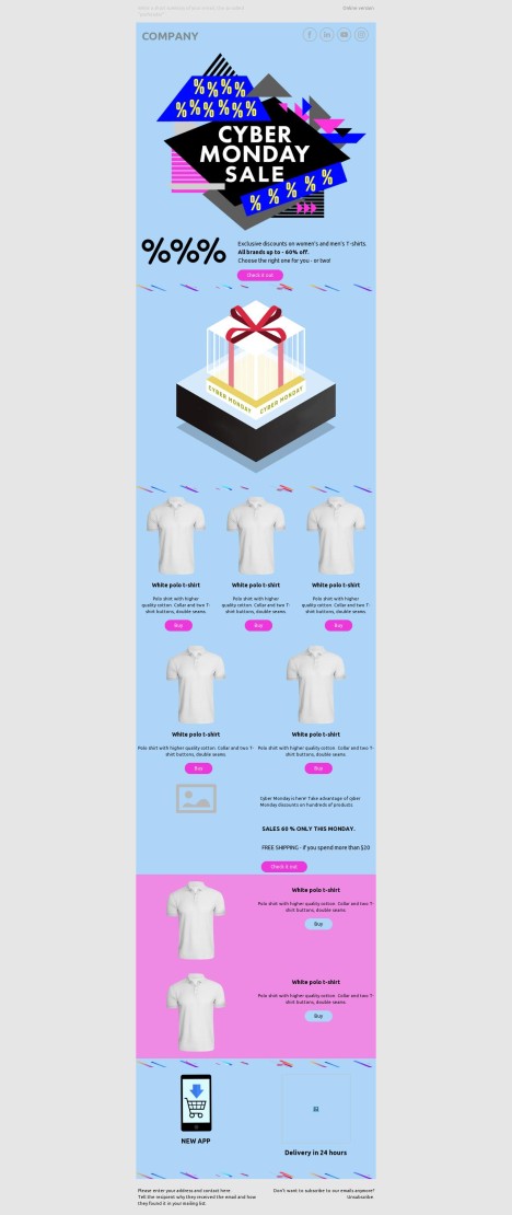 Email template preview of template: Cyber Monday Mania: Deals Beyond Belief
